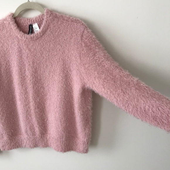 H&M Pink Fuzzy Crew Neck Sweater - Picture 5 of 16